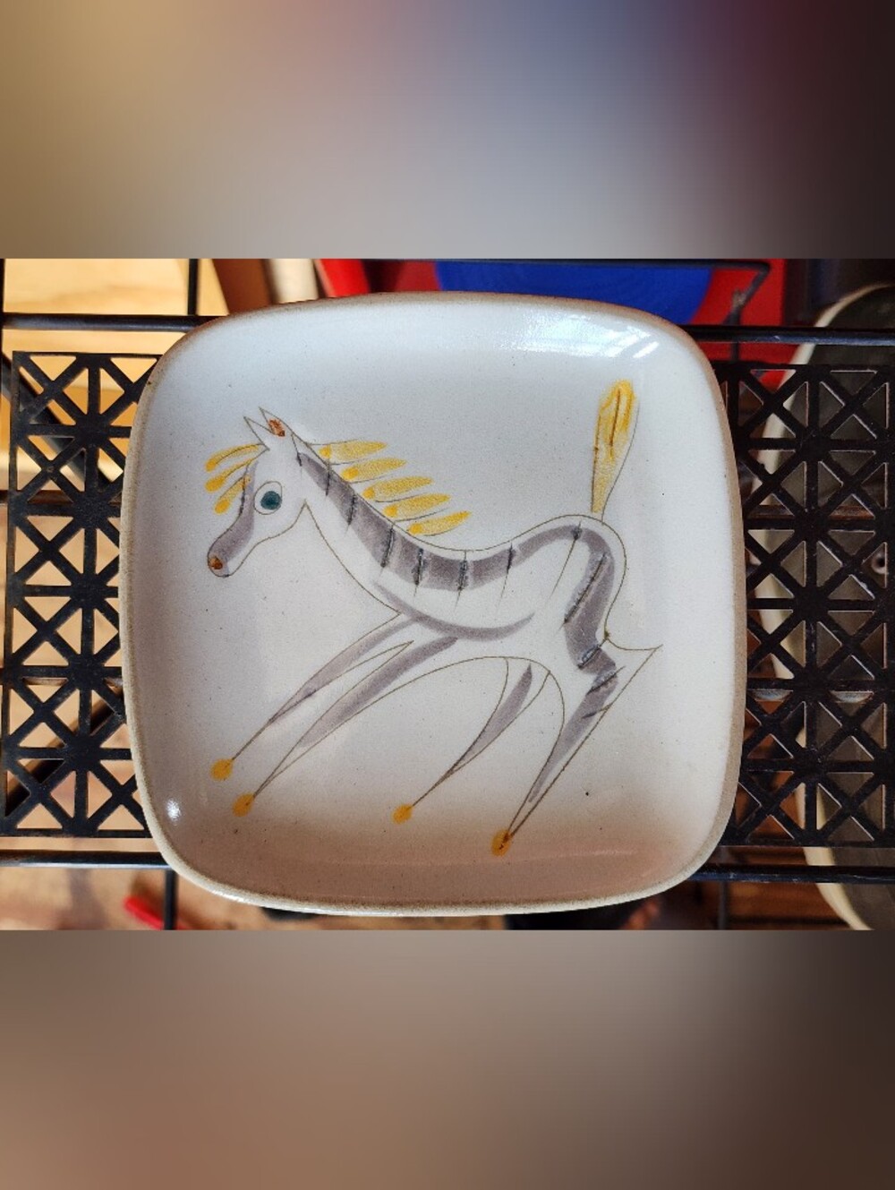MCM Gidden Pottery Menagerie Horse Nut Dish